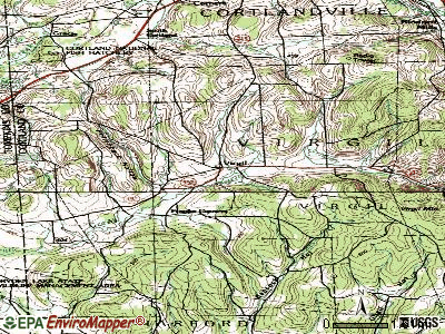 Bovina topographic map