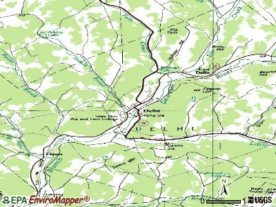 Delhi topographic map