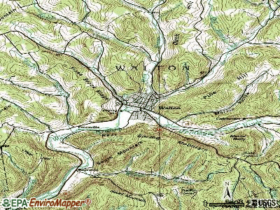 Walton topographic map