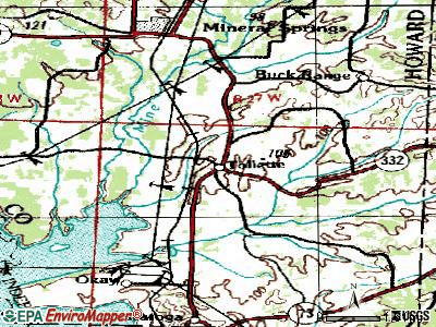 Tollette topographic map
