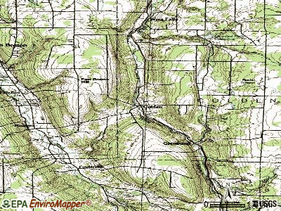 Colden topographic map