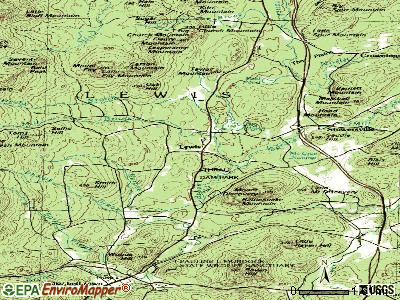 Lewis topographic map