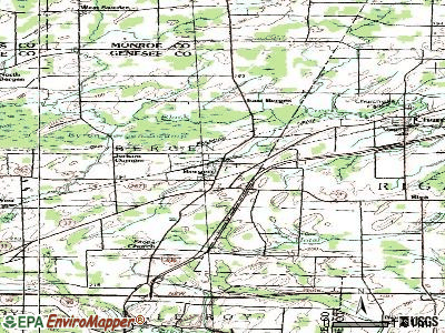 Bergen topographic map