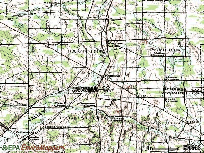 Pavilion topographic map