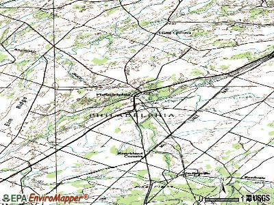Philadelphia topographic map