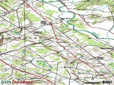 Denmark topographic map