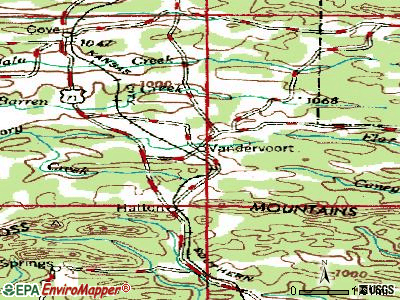 Vandervoort topographic map
