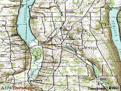 Conesus topographic map