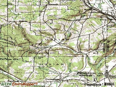 Ossian topographic map