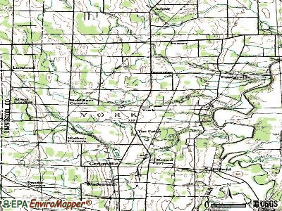 York topographic map