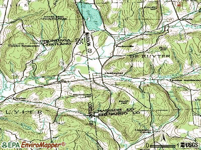 DeRuyter topographic map