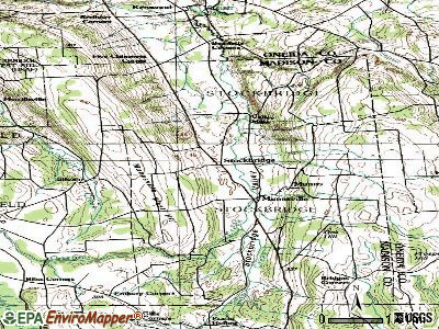 Stockbridge topographic map