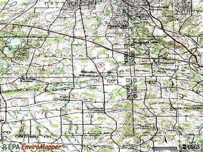 Mendon topographic map