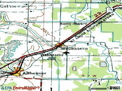 Wabbaseka topographic map