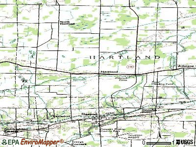 Hartland topographic map