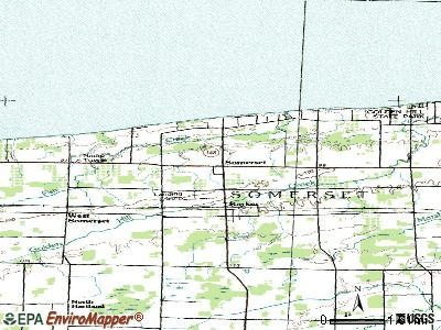 Somerset topographic map
