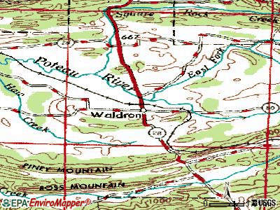 Waldron topographic map