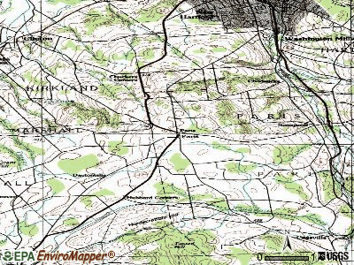 Paris topographic map