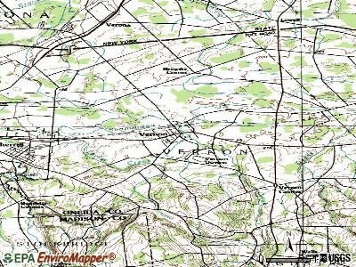 Vernon topographic map