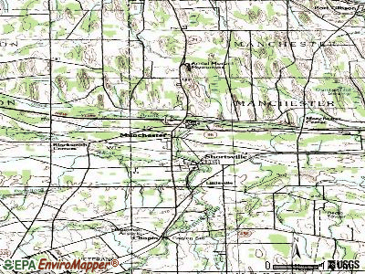 Manchester topographic map