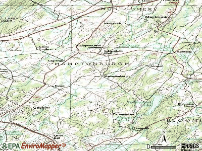 Hamptonburgh topographic map