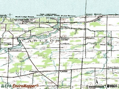 Carlton topographic map