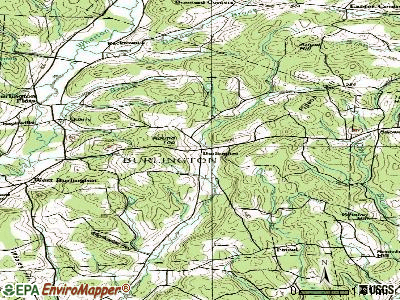 Burlington topographic map