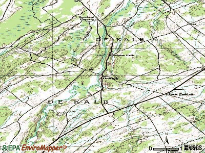 De Kalb topographic map