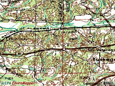 Franklin topographic map