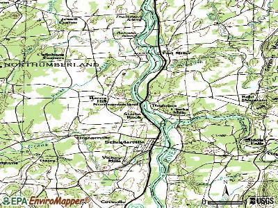 Northumberland topographic map