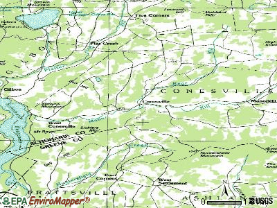 Conesville topographic map