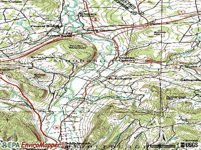 Schoharie topographic map