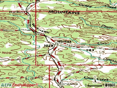 Wickes topographic map