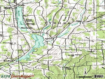 Tyrone topographic map