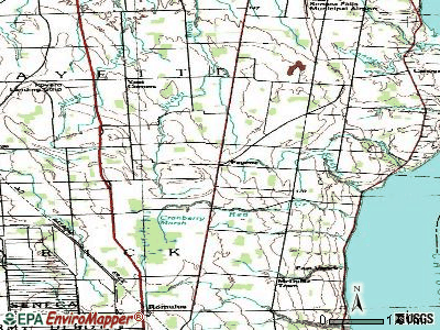 Fayette topographic map