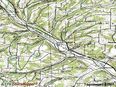 Avoca topographic map