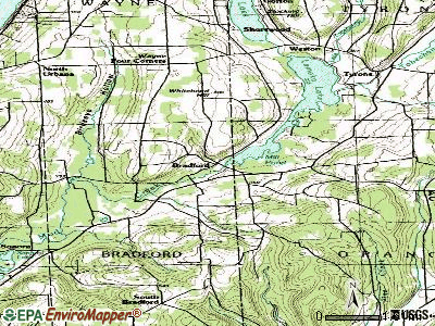 Bradford topographic map