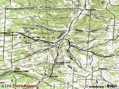 Greenwood topographic map