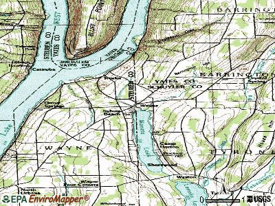 Wayne topographic map