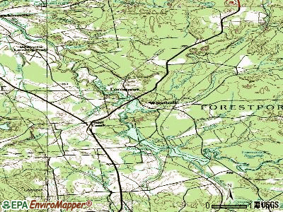 Woodhull topographic map