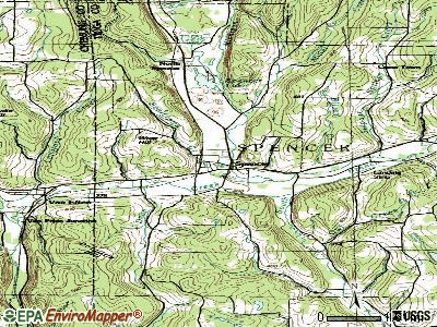 Spencer topographic map