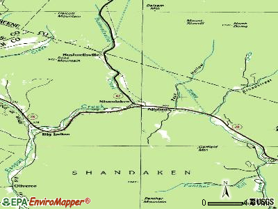 Shandaken topographic map