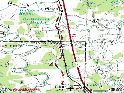 Winchester topographic map