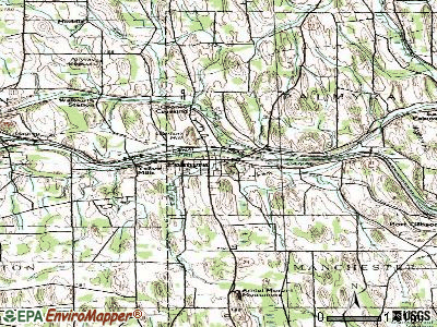 Palmyra topographic map