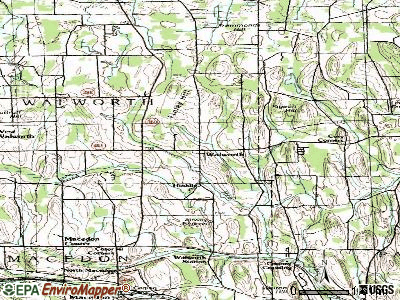 Walworth topographic map