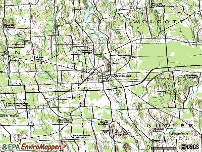 Wolcott topographic map