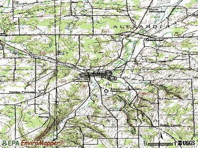 Attica topographic map