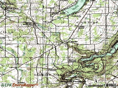 Castile topographic map