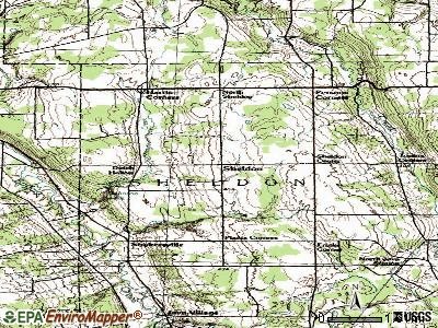 Sheldon topographic map