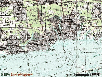 Blue Point topographic map